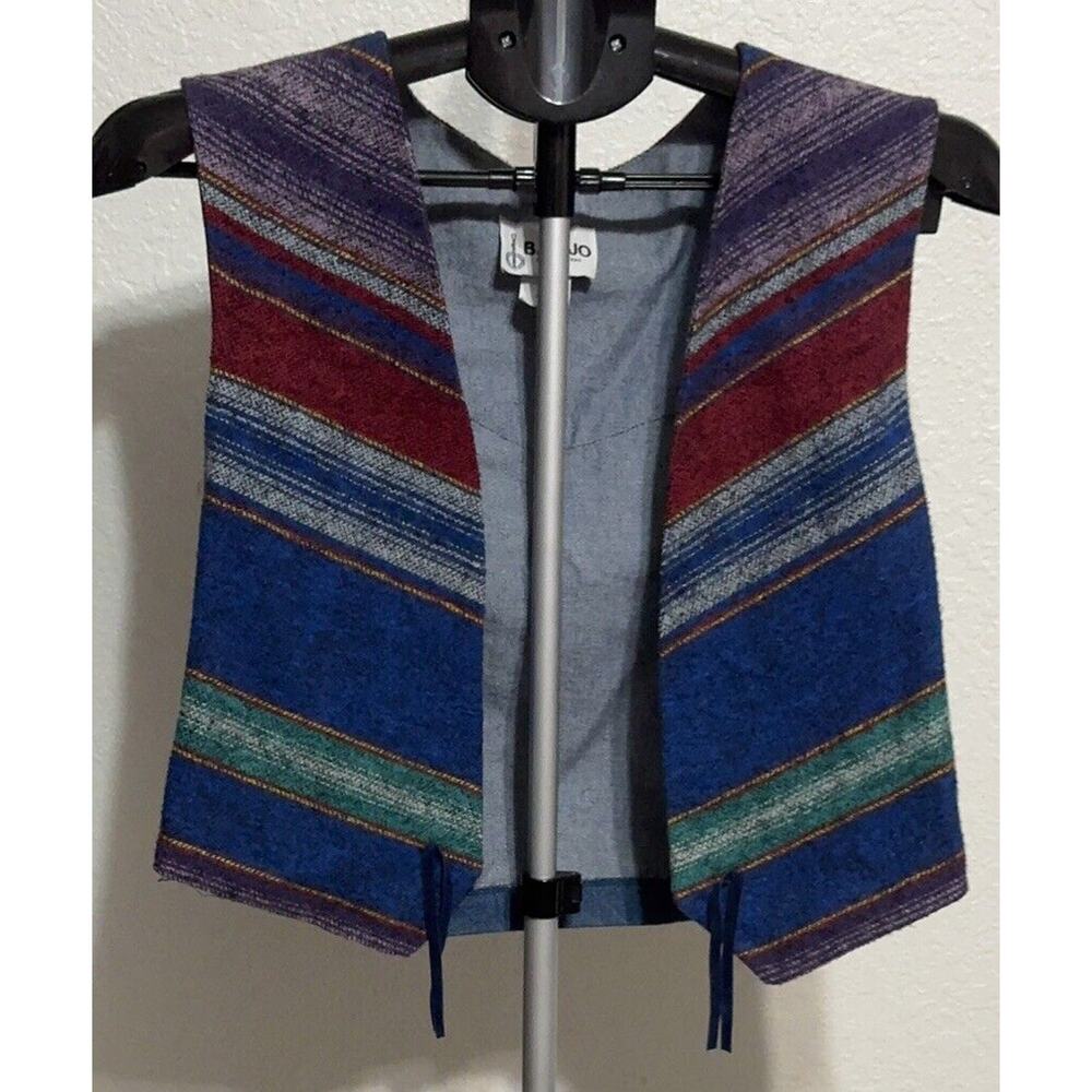 Vintage Western Denim Carpet Style Women’s Vest By Banjo, Dallas Tx Size Medium